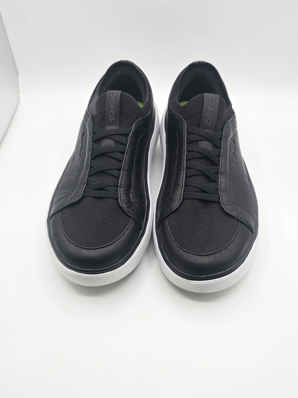 OOFOS Women's 10 Black Sneakers with Thick Sole Running Gym Walking Comfy